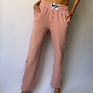 Pink/Mauve Emotion Engine Sweatpants with leg buttons